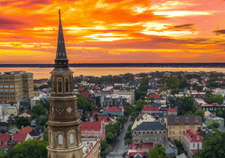 City of Charleston in the Winter