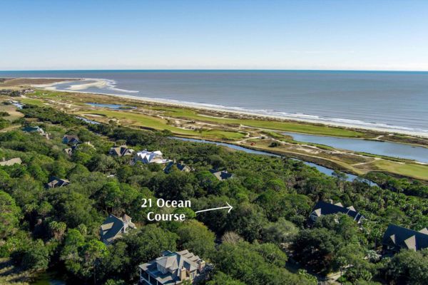 Aerial View of 21 Ocean Course Drive Kiawah