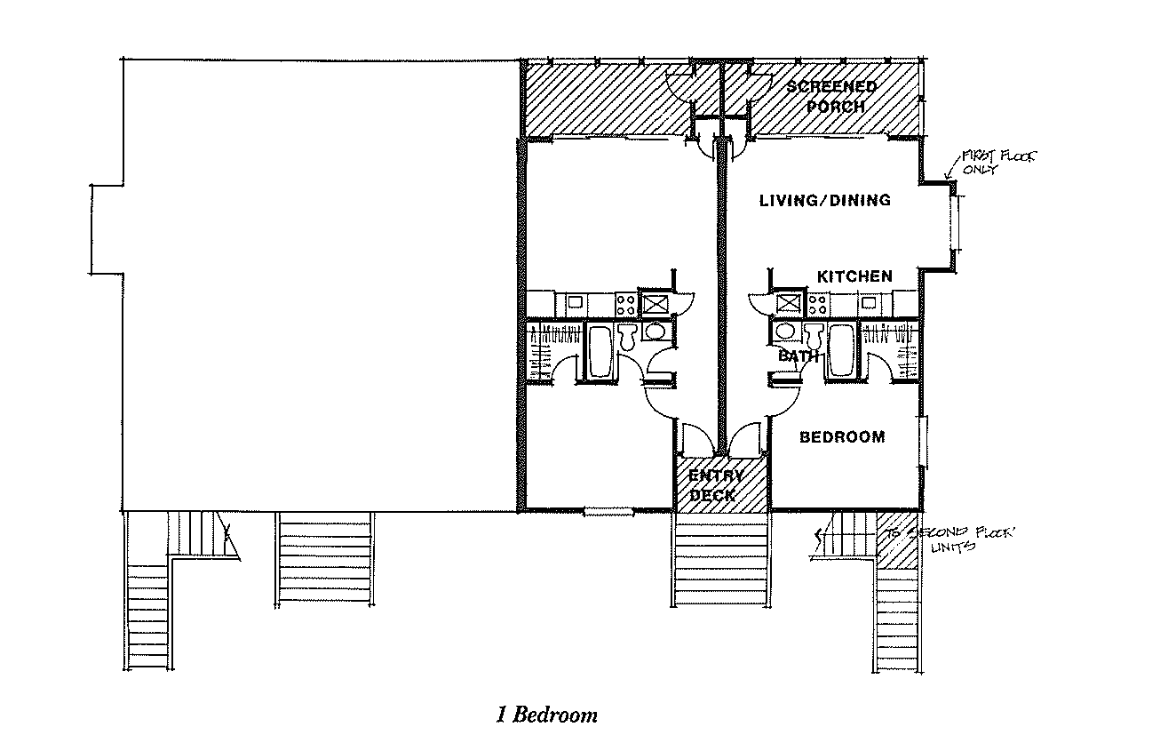 1 BR floor plan