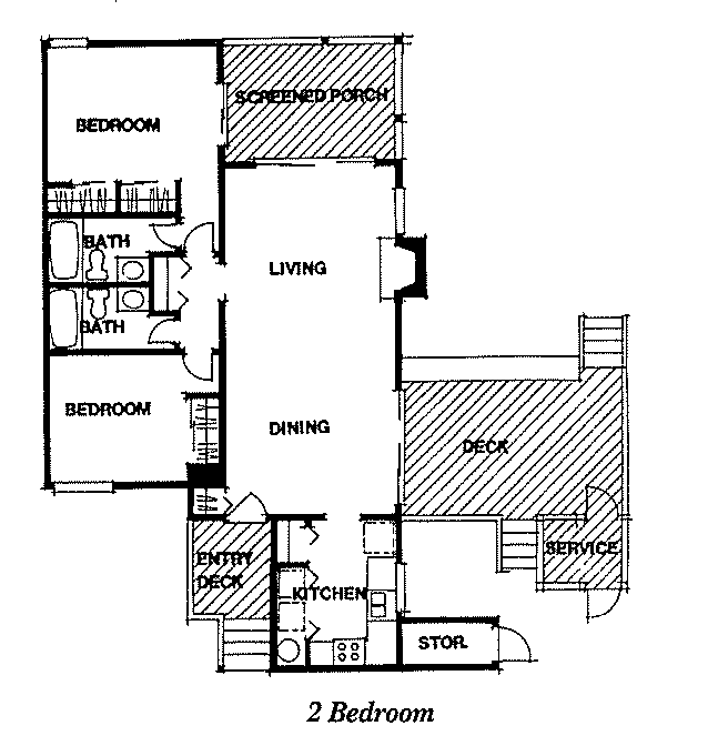 2 BR Floor Plan