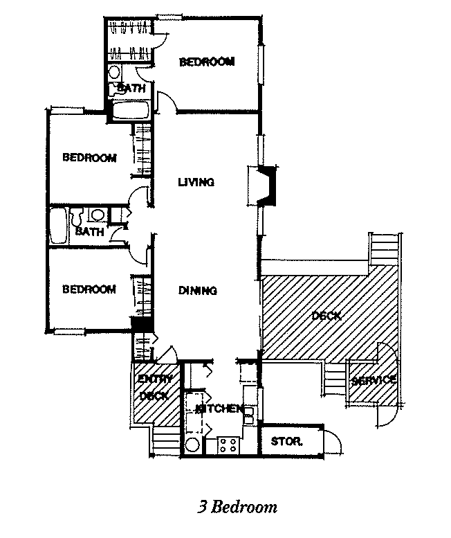 3 BR Floor Plan Alternate