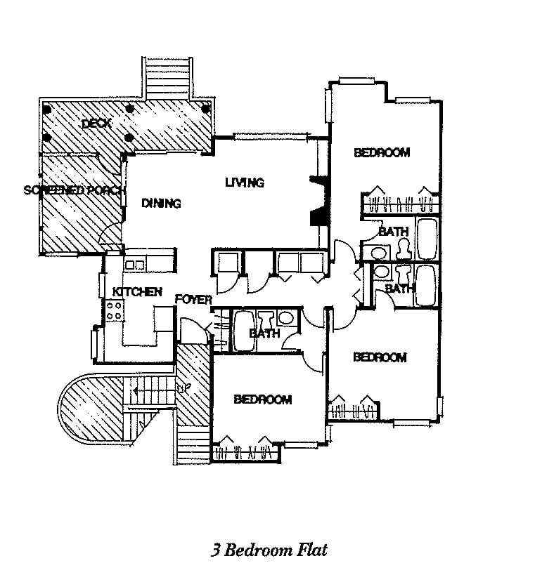 3 Bedroom Parkside Floor Plan