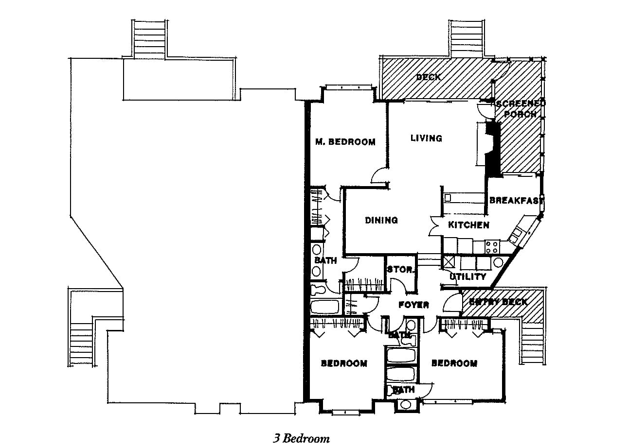 3 BR Seascape Villa Floor Plan