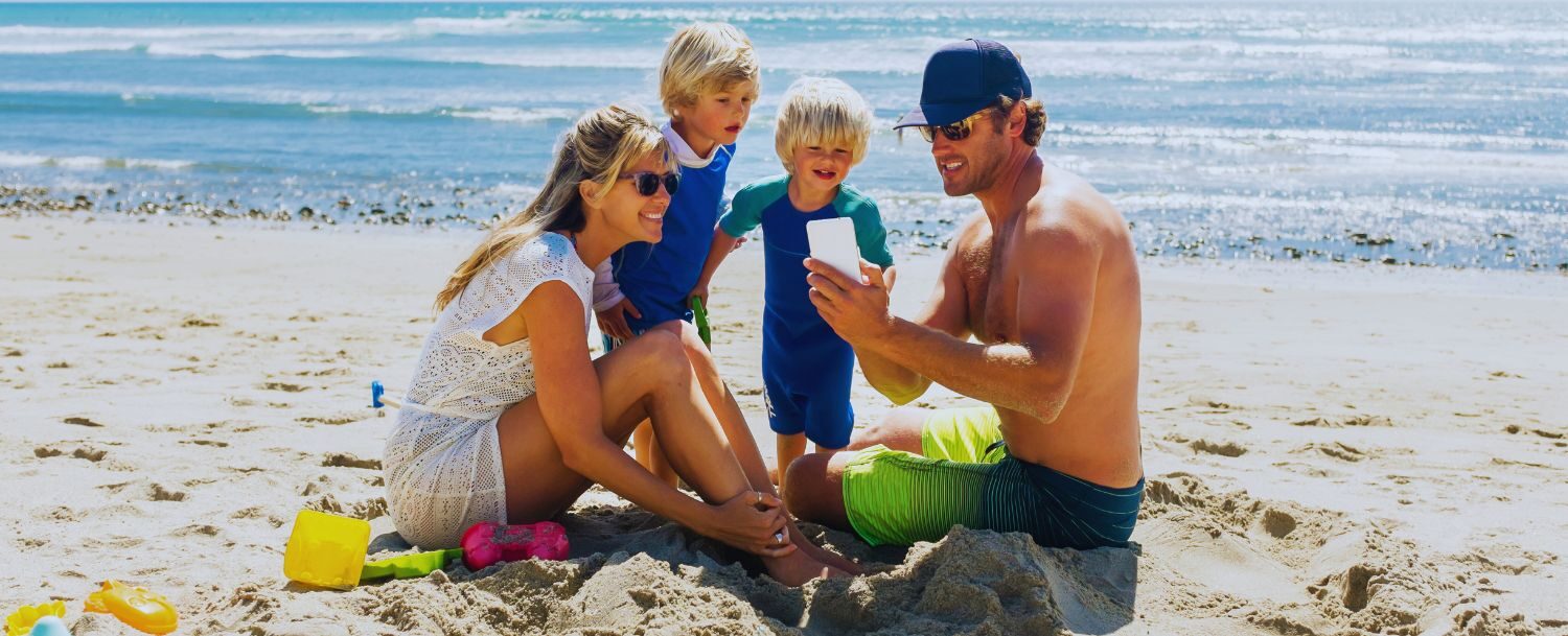 Family on the beach Kiawah Island