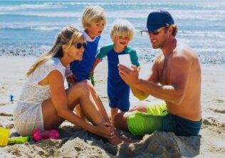 Family on the beach Kiawah Island