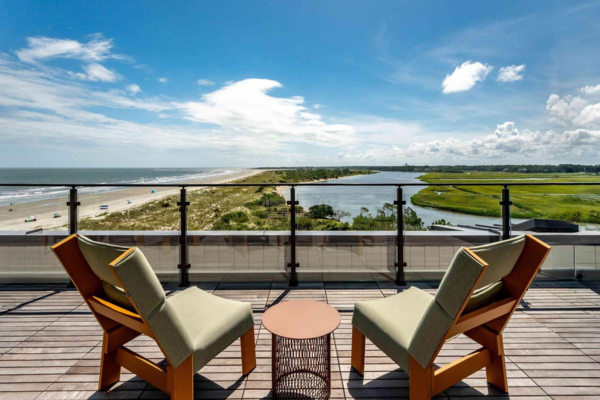 Roof top deck view at the cape