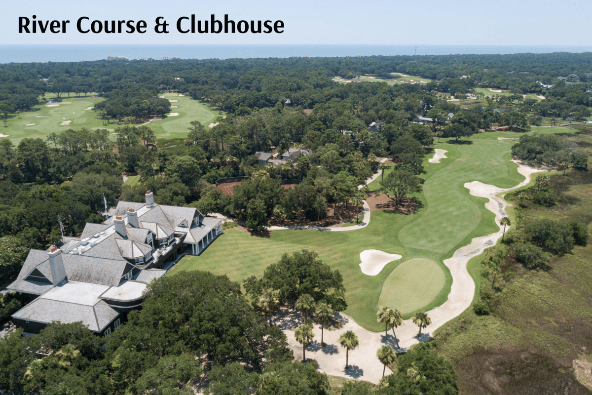 Aerial view of the River Course at Kiawah Island